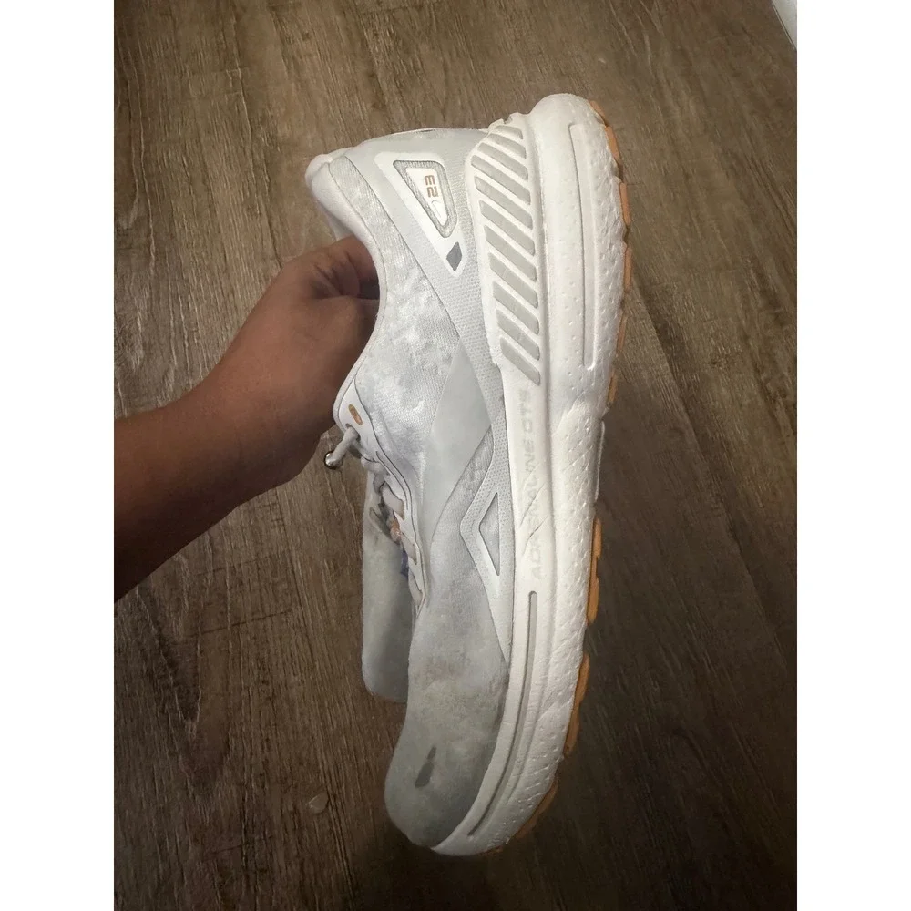 Brooks Adrenaline GTS 23 Mens Running Shoes White Orange 11.5 1103911D110